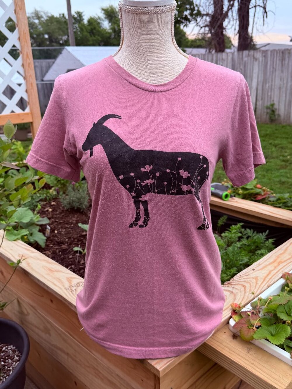 Wildflower Goat Tee — Bella + Canvas (Mauve)